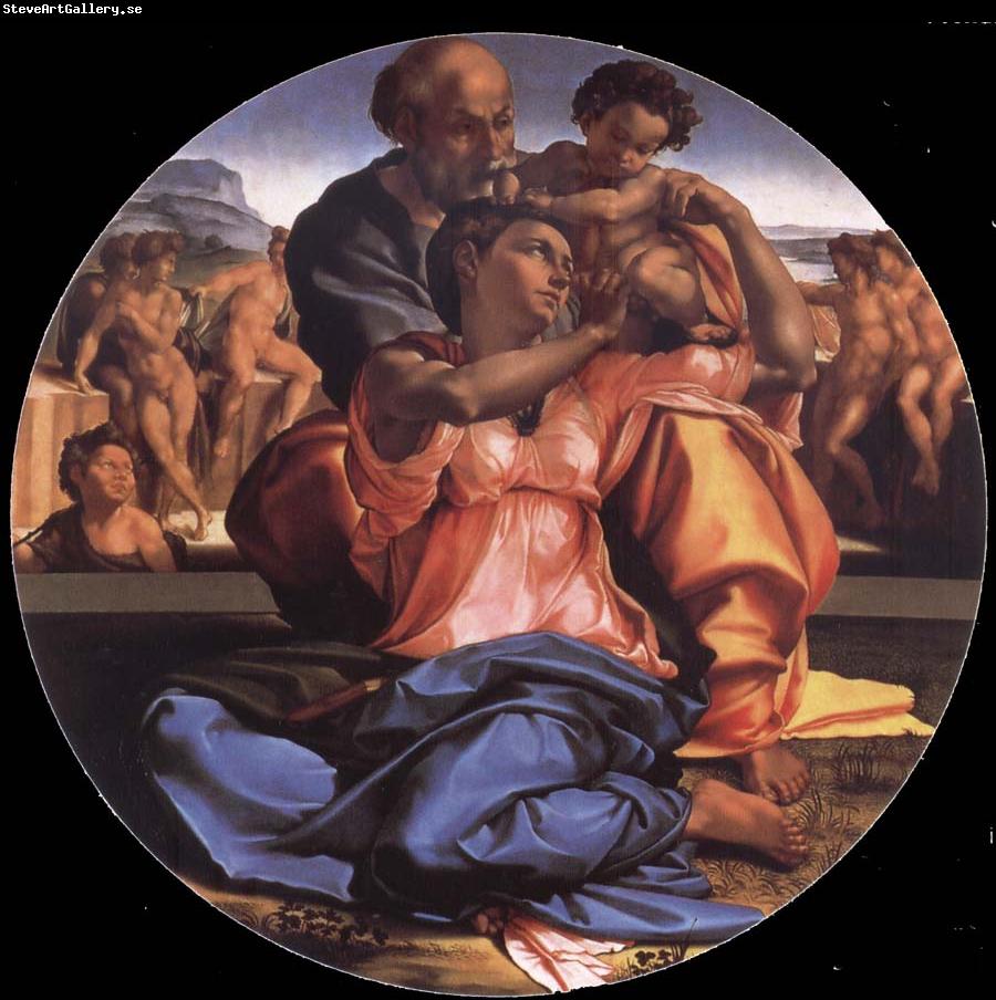 unknow artist The Sacred Family with the young one San Juan the Baptist one